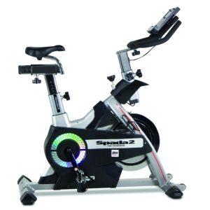 Bh Fitness I.Spada Ii, Spinningcykel, Dobbelt Stop, 130 Kg, Kalorier, Omdrejninger I Minuttet (Rpm), Hjerterytme, Hastighed, Tid, Vertikal/Horisontal