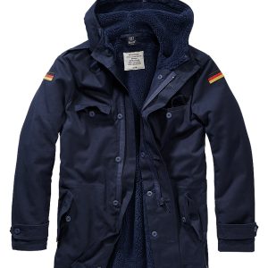 Brandit BW Parka m. Flag (Navy, XL)