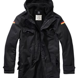 Brandit BW Parka m. Flag (Sort, XL)