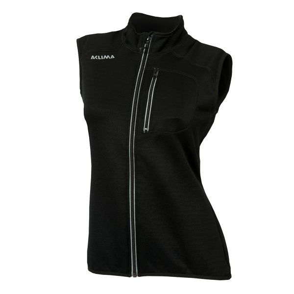 Aclima Womens Woolshell Vest (Sort (JET BLACK) Medium)