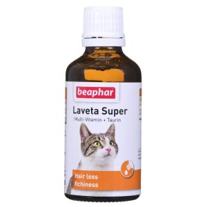 Beaphar Laveta Super, Kat, Dråber, Vitamin B1, Vitamin B12, Vitamin B2, Vitamin B6, Vitamin E, Vitamin H (Biotin), Kalcium, Phosphorus, Natrium, 50 M