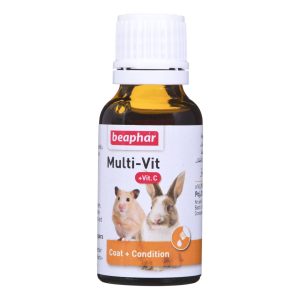 Beaphar Multi-Vit + Vit. C, Kanin, Væske, Hud & Pels, Vitamin C, Flaske, 20 Ml