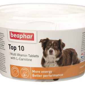 Beaphar Top 10, Hund, Tablet, Knoglesundhed, Generelt Sundhed, Universel, Vitamin A, Vitamin B1, Vitamin B12, Vitamin B2, Vitamin B6, Vitamin E