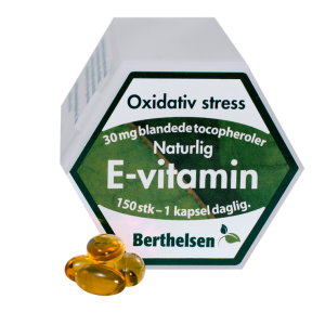 Berthelsen E-vitamin 30 mg (150 kapsler)