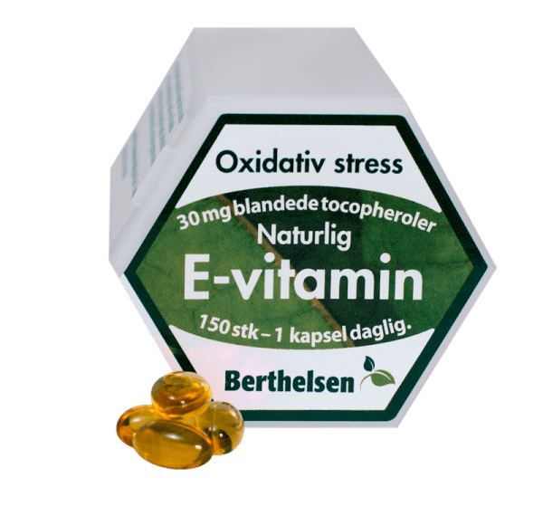 Berthelsen E-vitamin 30 mg (150 kapsler)