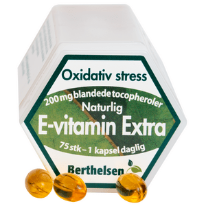 Berthelsen E-vitamin Extra 200 mg - 75 kaps.