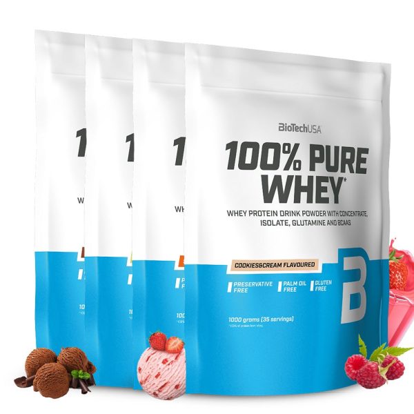 BioTechUSA 100% Pure Whey - Proteinpulver (6x1 kg)