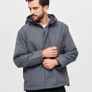 Brandit Windbreaker m. Lynlås Antracit