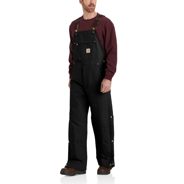 CARHARTT Overalls Firm Duck Insulated BIB Overall Black - L