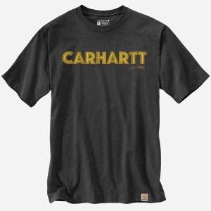 CARHARTT T-shirt Logo Graphic S/S CARBON HEATHER - L