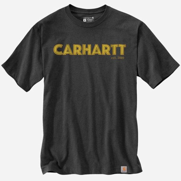 CARHARTT T-shirt Logo Graphic S/S CARBON HEATHER - XL