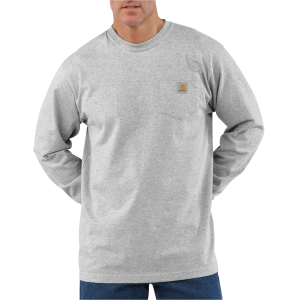 CARHARTT Trøje Workwear Pocket T-Shirt L/S Heather Grey - L