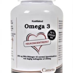 Camette Omega 3 Højkoncentreret (1000 mg) Fiskeolie (120 kap)