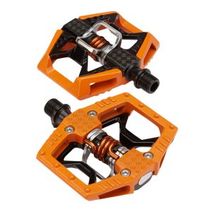 Crankbrothers Double Shot - MTB kombipedal - Orange/sort/sølv