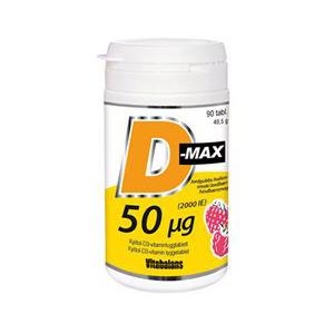 D-Max, 50 Âµg - 90 tyggetabl.