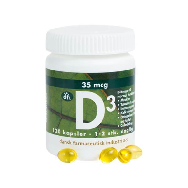 DFI D-vitamin 35 mcg (120 kapsler)