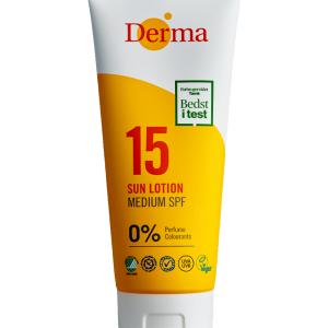 Derma sun sollotion mellem SPF15 200 ml.