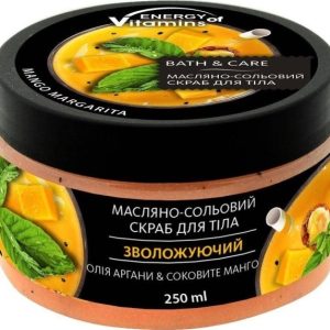 Energy Of Vitamins Bath&Amp Care Mango Margarita Salt Body Scrub - Med Argan Oil 250Ml