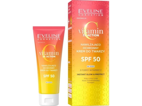 Eveline Eveline Vitamin C 3Xaction Moisturising And Protective Face Creme Spf50 For Day 30Ml