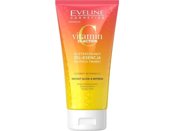 Eveline Vitamin C 3X Action Cleansing Gel-Esence Til Ansigtsvask 150 Ml