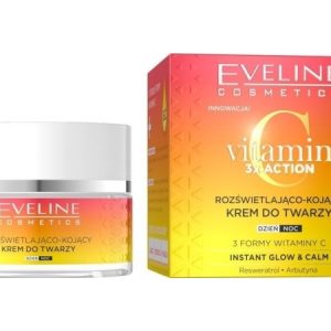 Eveline Vitamin C 3Xaction Illuminating And Soothing Face Creme Til Dag Og Nat 50 Ml