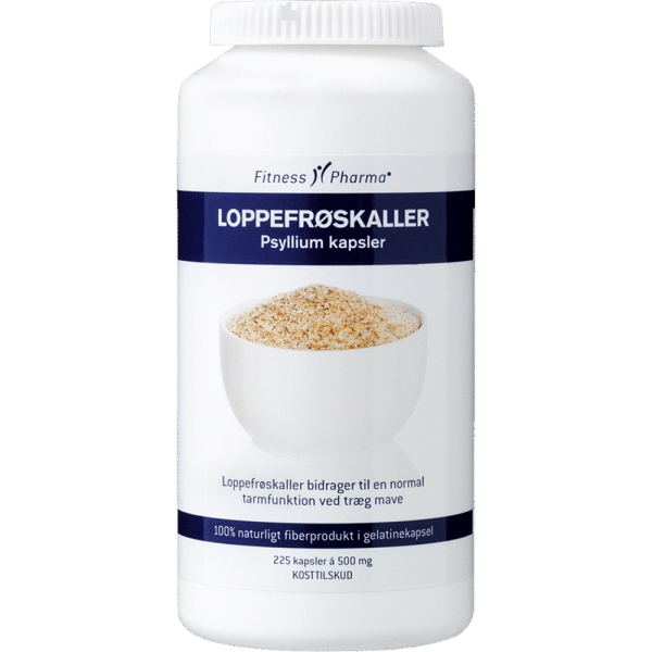 Fitness Pharma Loppefrøskaller Psyllium (225 kaps)