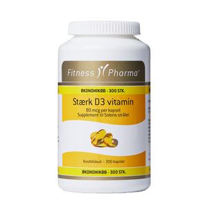 Fitness Pharma Stærk D3 Vitamin - 300 kaps.