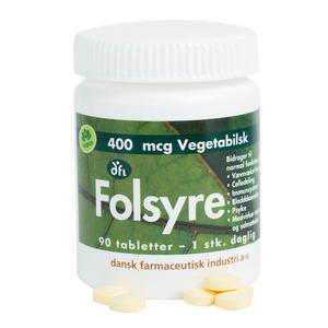 Folsyre, 400 mcg - 90 tabl.