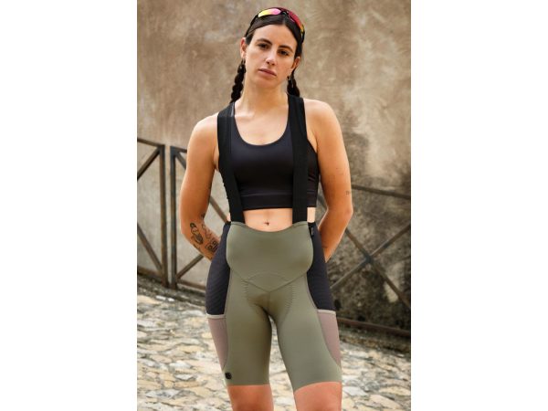 Giordana Gravel Cargo Bib Shorts - Dame - Oliven - Str. M