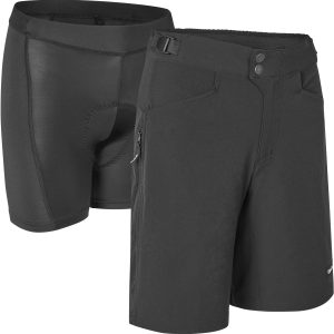 GripGrab Women's Flow 2-i-1 Cykelshorts - Black