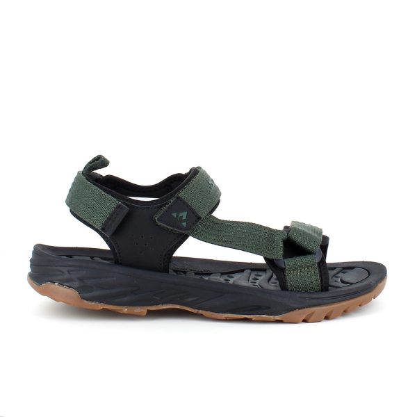 Grøn sporty sandal med tre regulerbare remme - 45