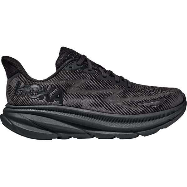 Hoka Mens Clifton 9 (Sort (BLACK/BLACK) 42)