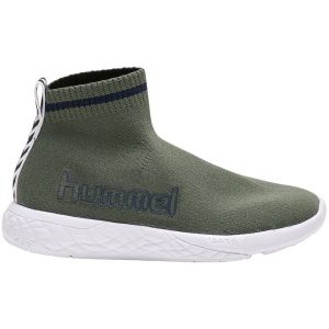 Hummel Sko - HMLTerrafly Sock Runner Jr - Deep Lichen Green