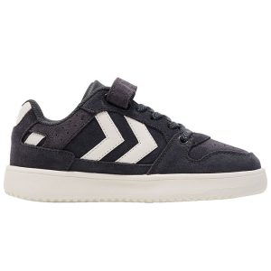 Hummel Sko - ST. Power Play Suede JR - Hvid/Sort/Obsidian