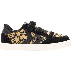 Hummel Sko - Slimmer Stadil Low JR - Sort m. Leopard