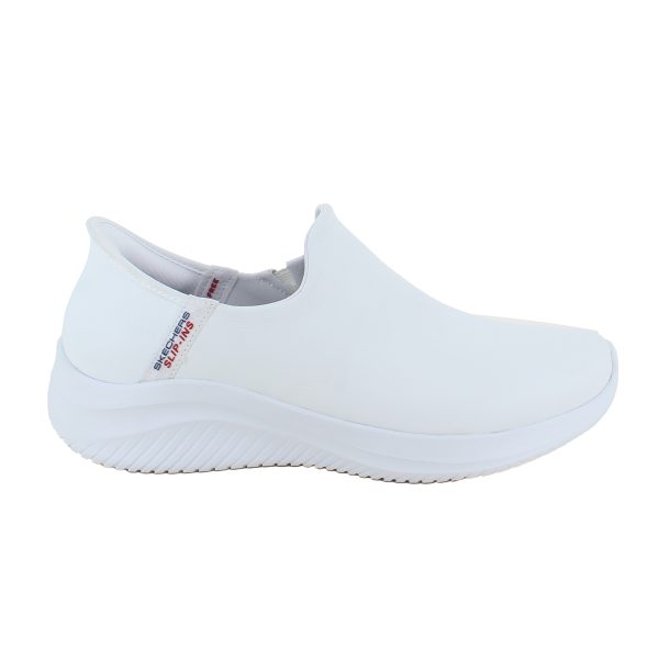 Hvid skind slip-in sko fra Skechers - 38