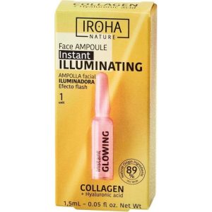 Iroha Nature_Instant Flash Illuminating Face Ampoule Med Kollagen Og Hyaluronsyre 1.5Ml