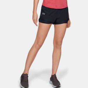 Kvinders Under Armour Qualifier Speedpocket 2-in-1 løbeshorts - Black S