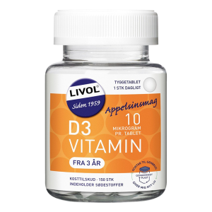 Livol D-vitamin 10Âµg Tyggetabletter (150 tab)