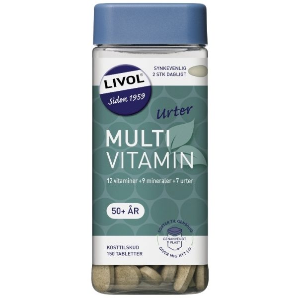 Livol Multivitamin m. Urter 50+ 150 Pieces