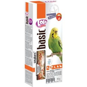 Lolo Pets 2x seed sticks budgie with strawberries