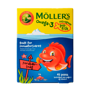 Møllers Omega-3 Fisk Jordbærsmag (45 stk)