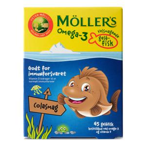 Møllers Omega-3 Gelefisk Cola - 45 stk.