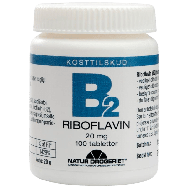 Natur Drogeriet B2 Riboflavin 20 Mg (100 tab)