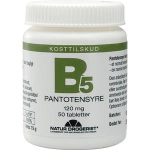 Natur-Drogeriet B5 Pantotensyre 120 mg - 50 tabl.