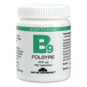 Natur-Drogeriet B9 Folsyre 400 Âµg - 180 tabl.