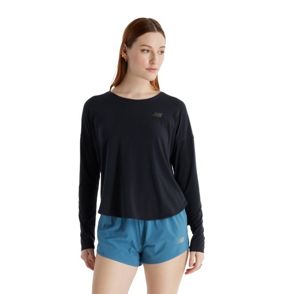 New Balance Drapey Jersey Long Sleeve T-Shirt Dame