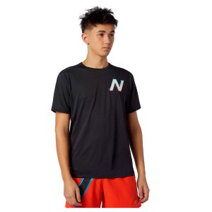 New Balance Printed Impact Run T-shirt Herre