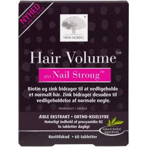 New Nordic Hair Volume Plus Nail Strong 60 Pieces