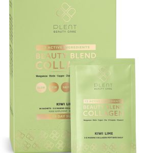 Plent Beauty Blend Collagen - Kiwi Lime Box, 30 breve